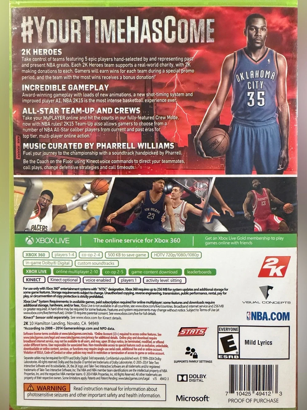 Xbox 360 NBA 2K15 Game